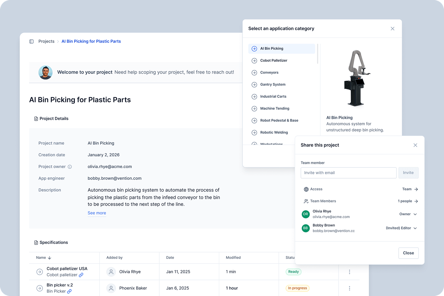 Vention Projects