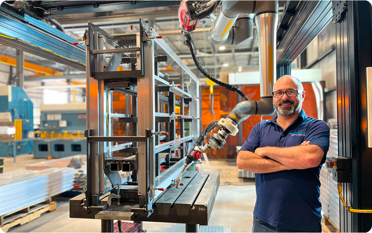 Rainville welding facility with robotic welding setup